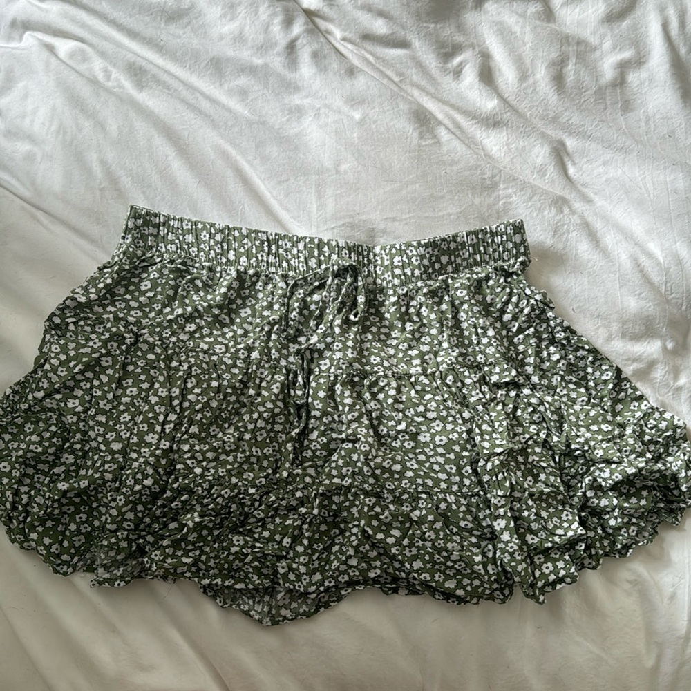 Tiered Floral Mini Skirt